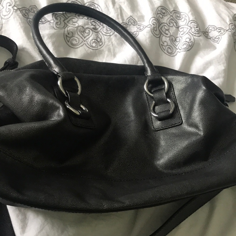 Metallic Black Cole Haan Bag